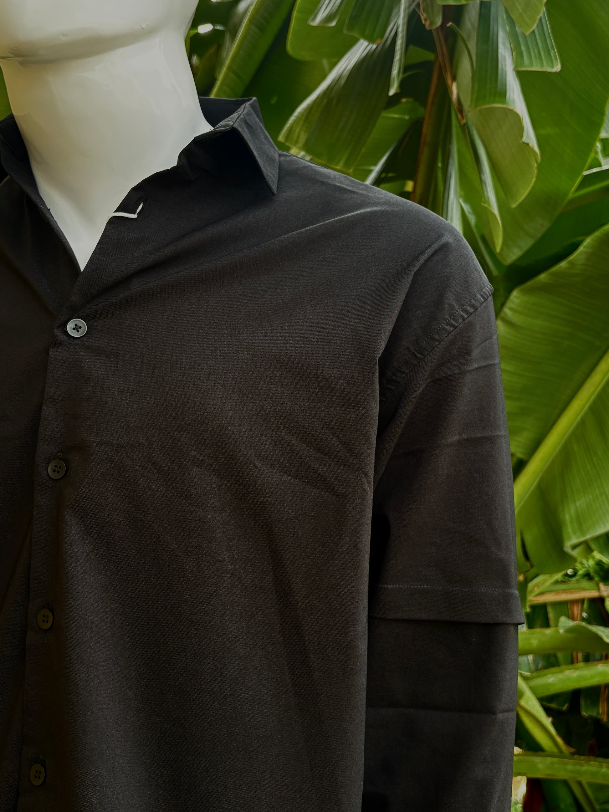 Doctor Sleeves Black back Printed Shirt