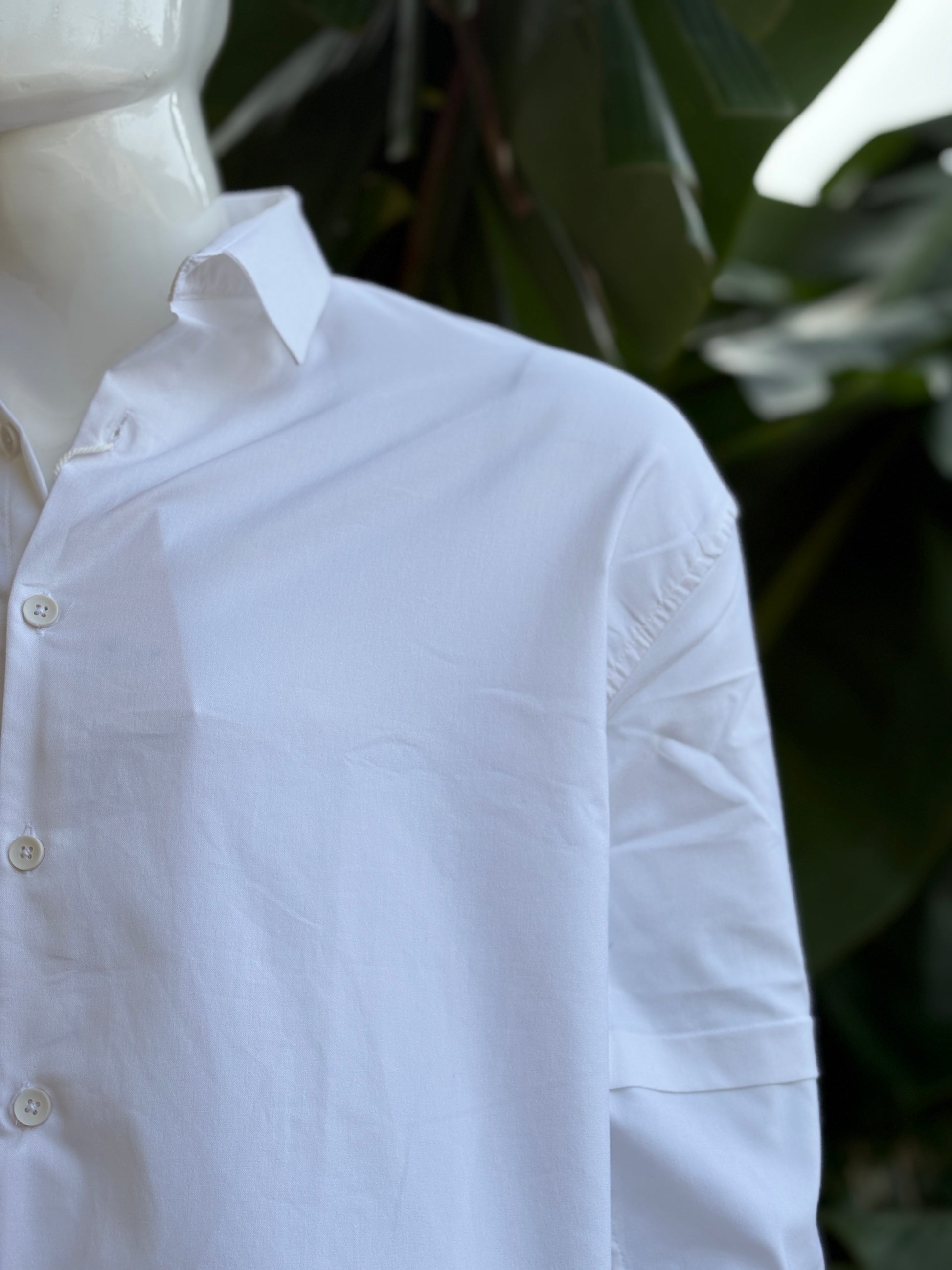Doctor Sleeves White Printed Shirt
