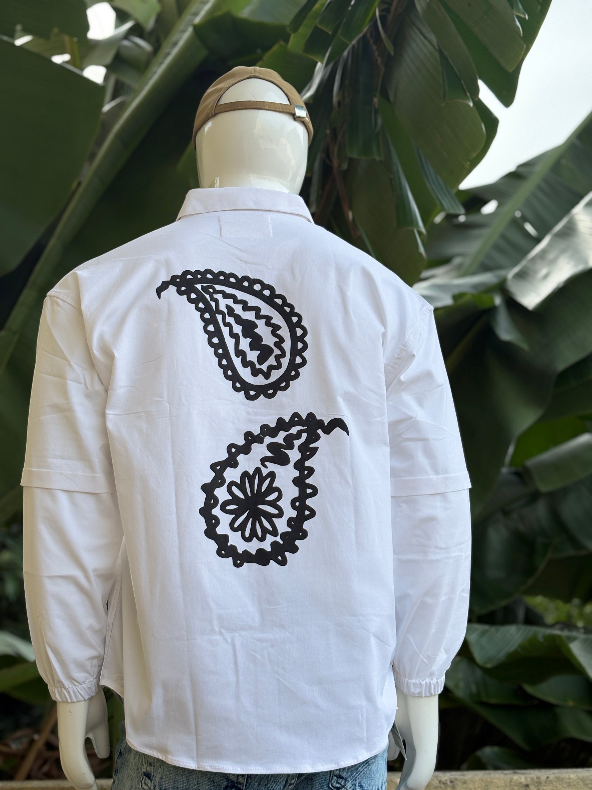 Doctor Sleeves White Printed Shirt