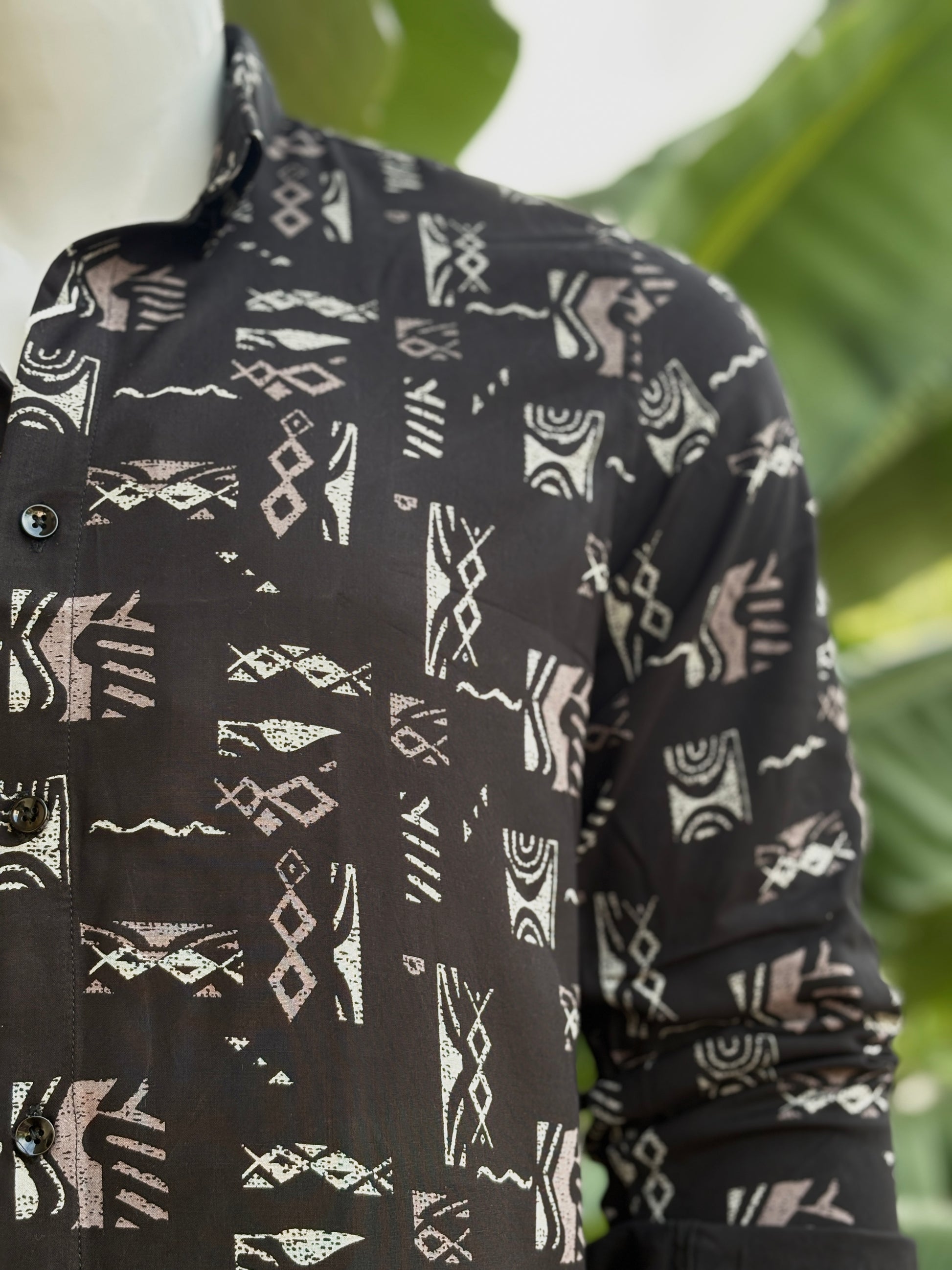 Black Printed Shirt with Design