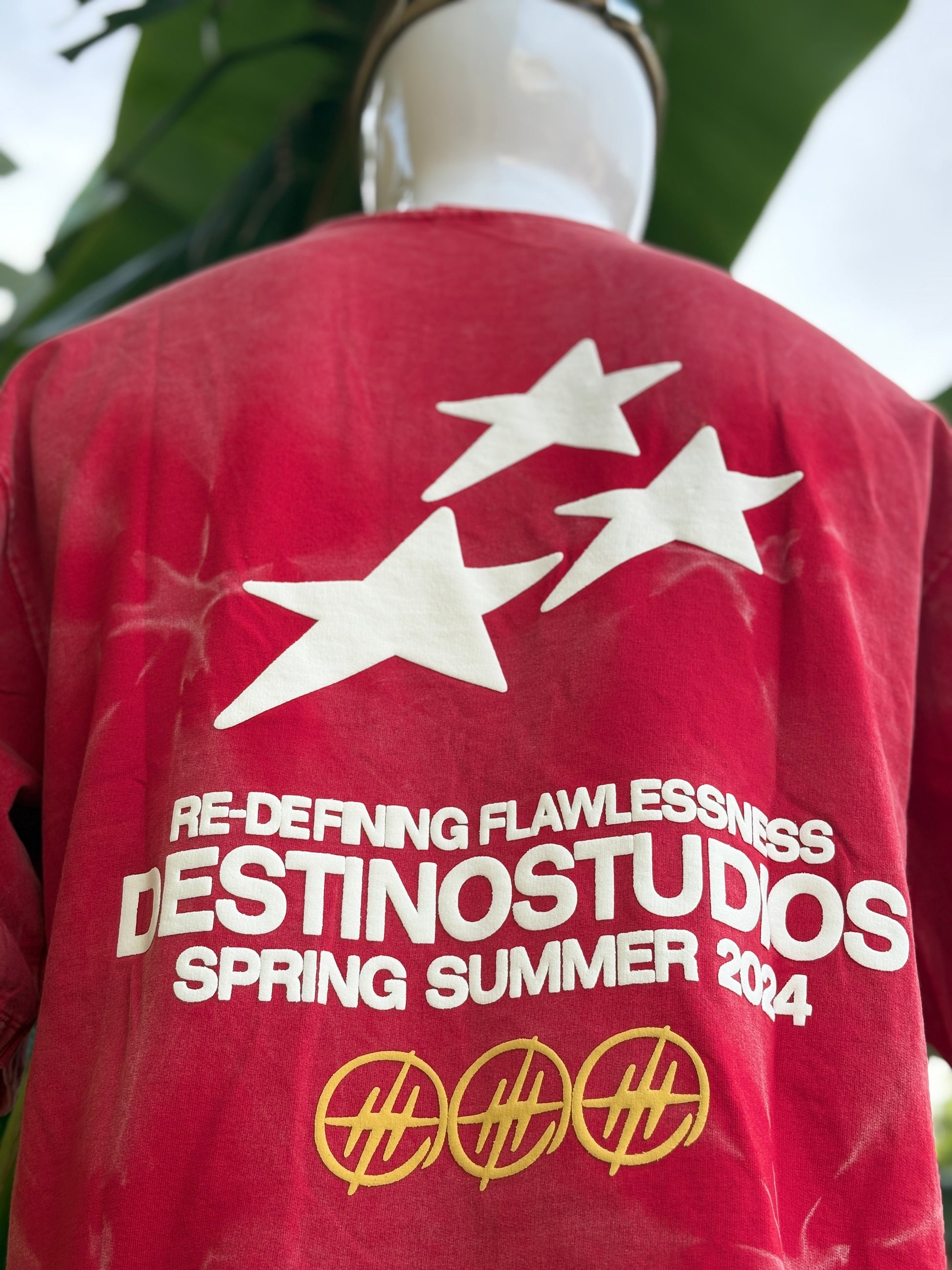 Starburst Red Tie-Dye Oversized T-Shirt