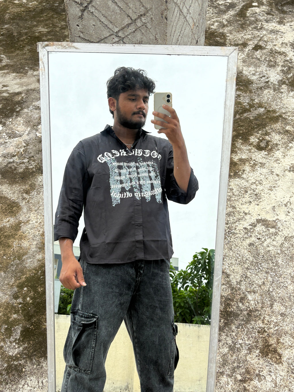 Black Graphic Printed Shirt
