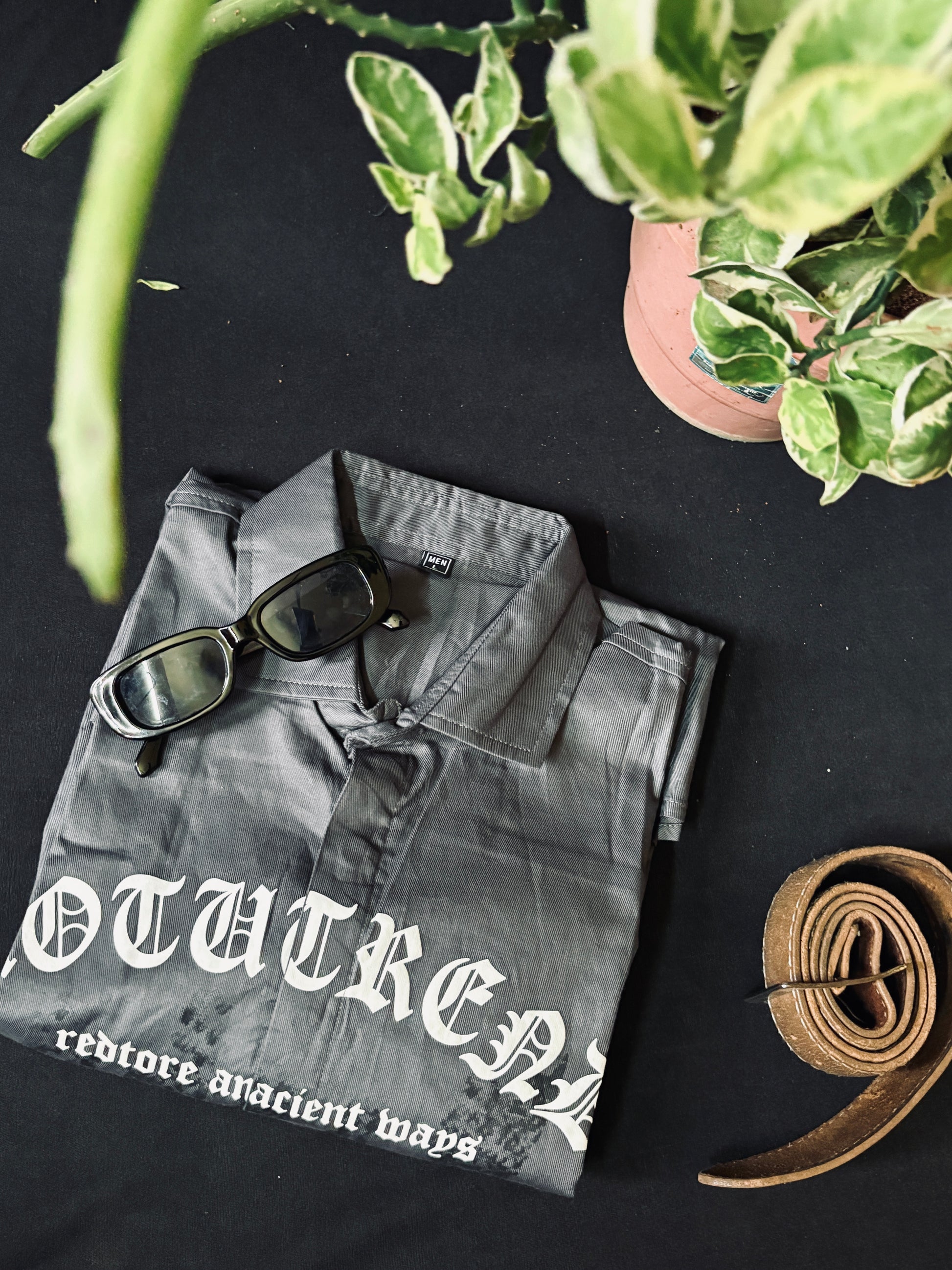 Grey Graphic Printed Shirt