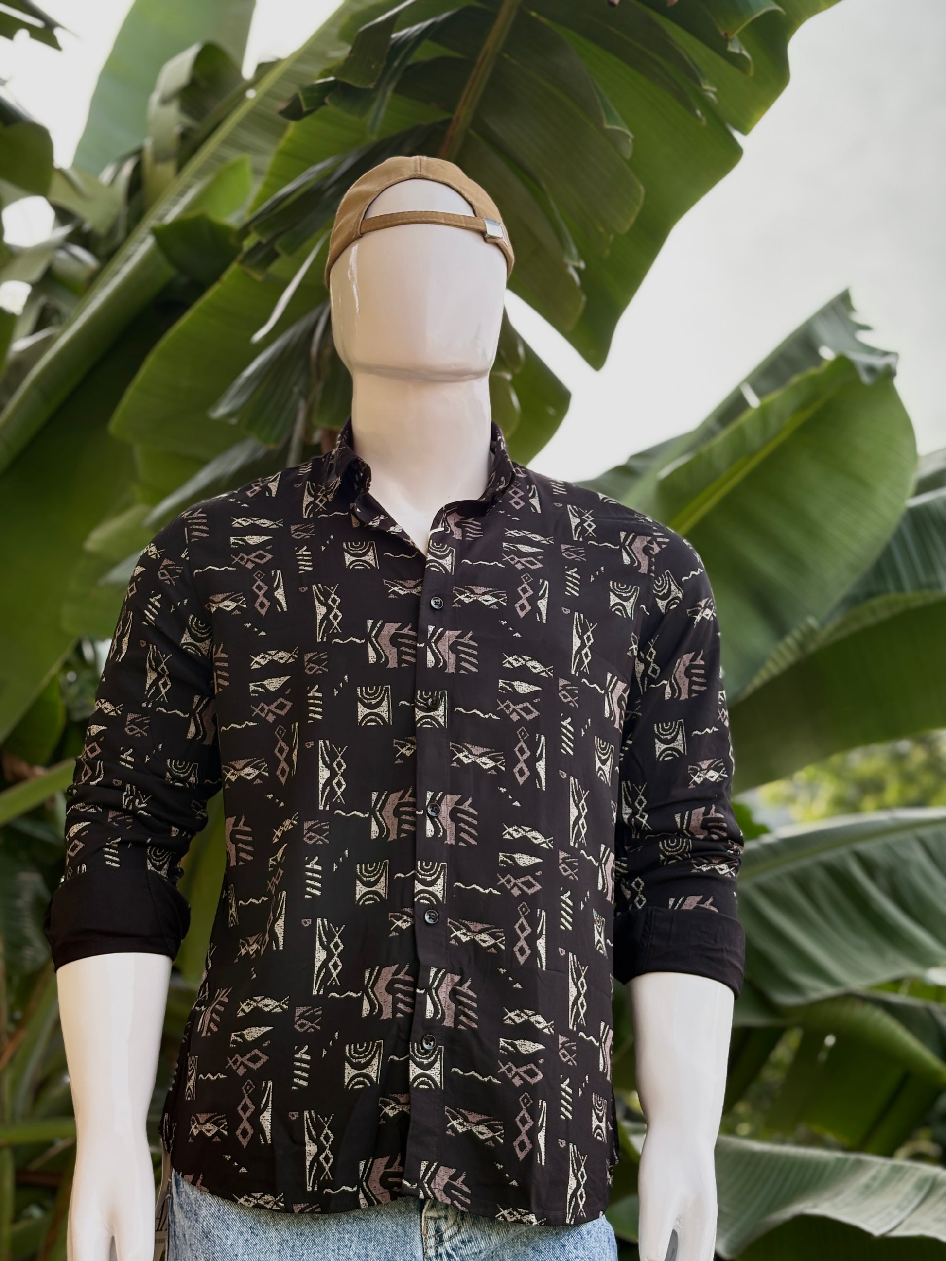 Black Printed Shirt with Design
