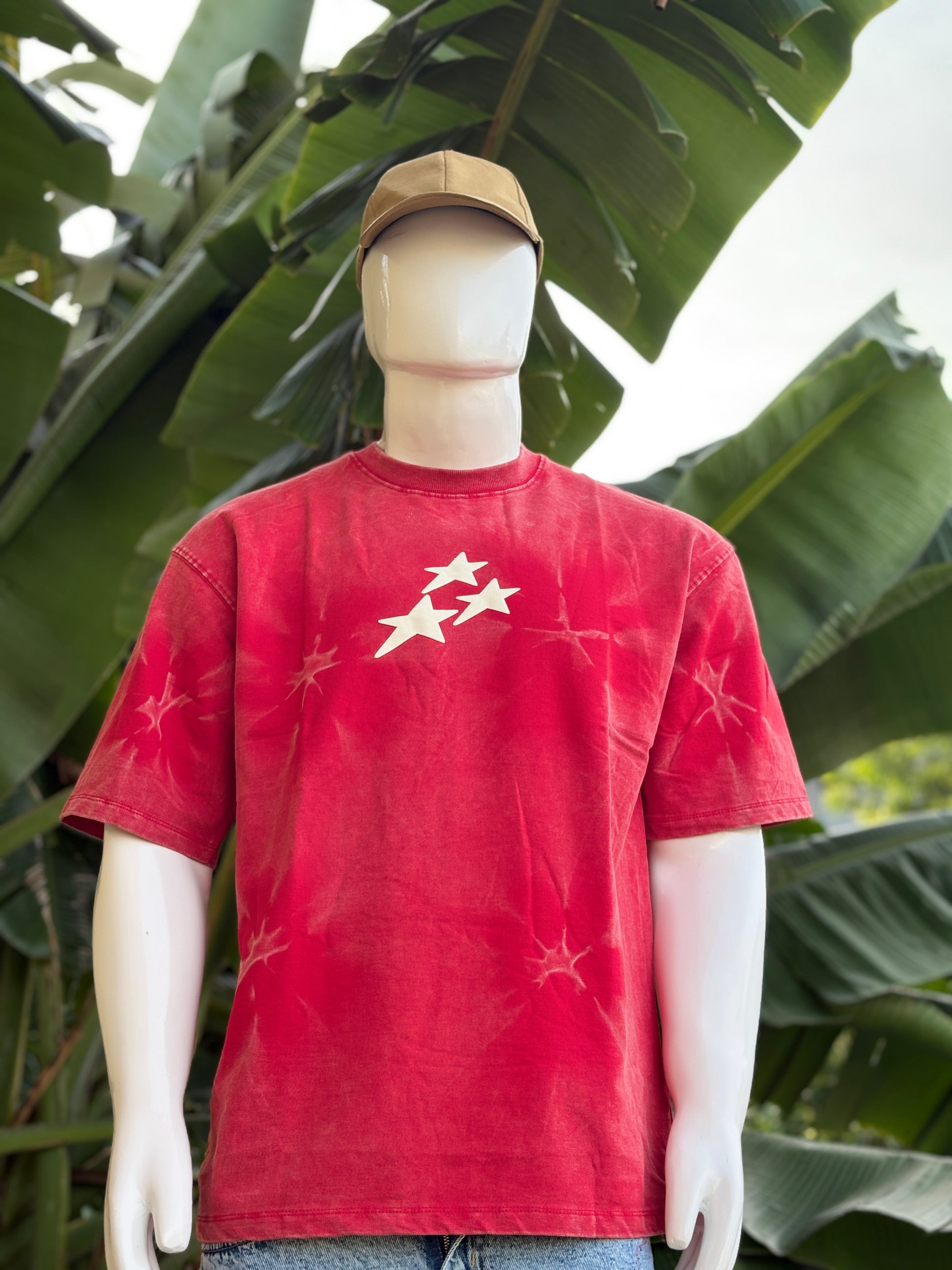 Starburst Red Tie-Dye Oversized T-Shirt