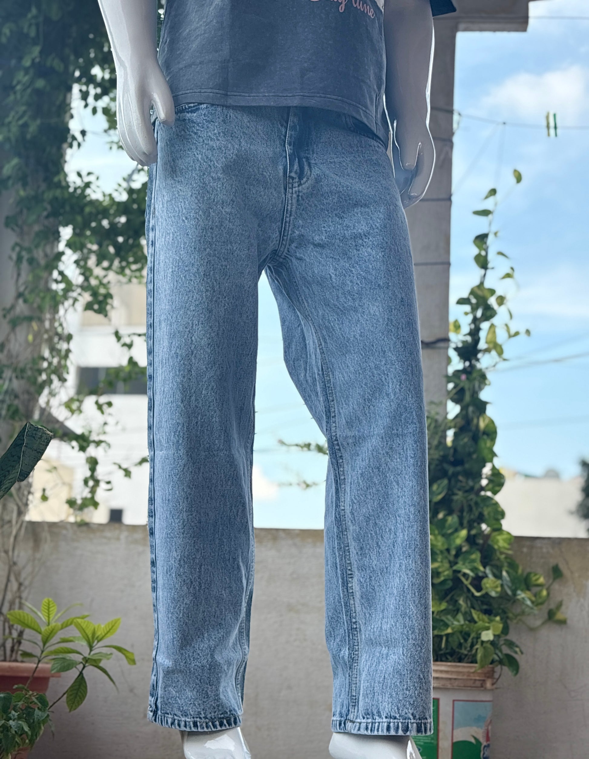 Blue Baggy Denim Jeans