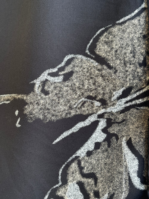 Black Butterfly Print Shirt