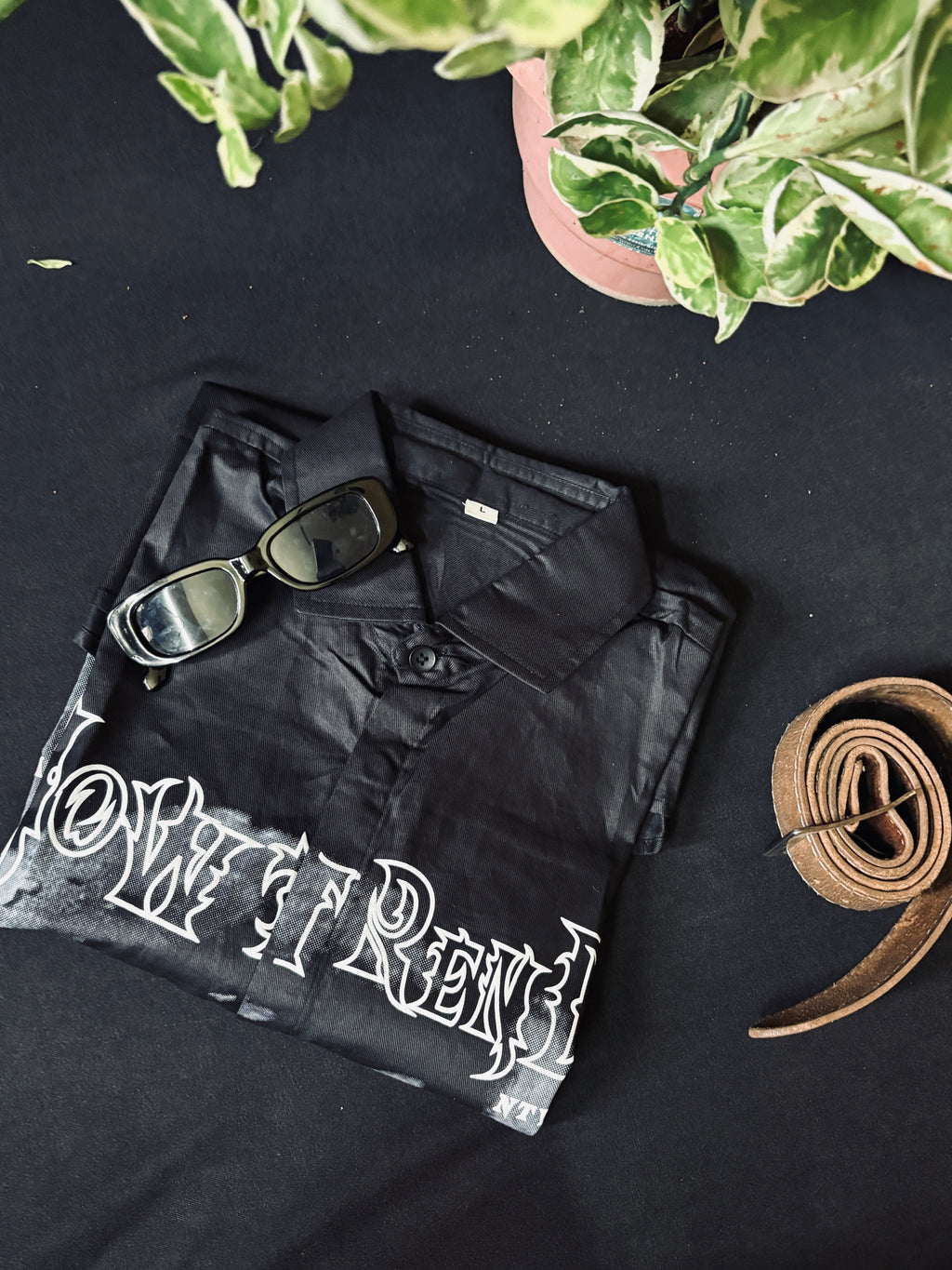 NowTrend Black Graphic Shirt