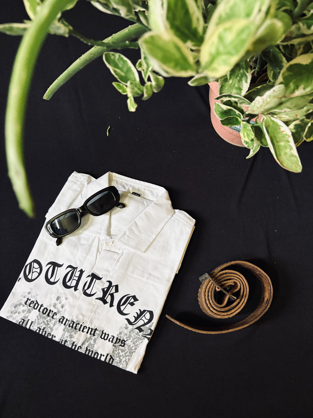 White Graphic Printed Shirt