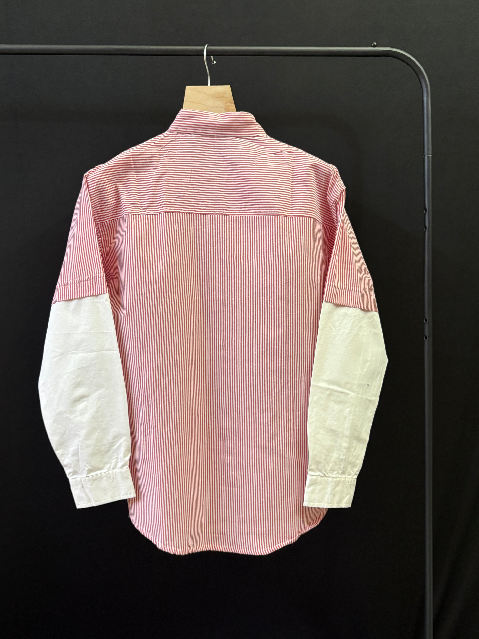 Red Stripped Doctor Sleeve Shirt